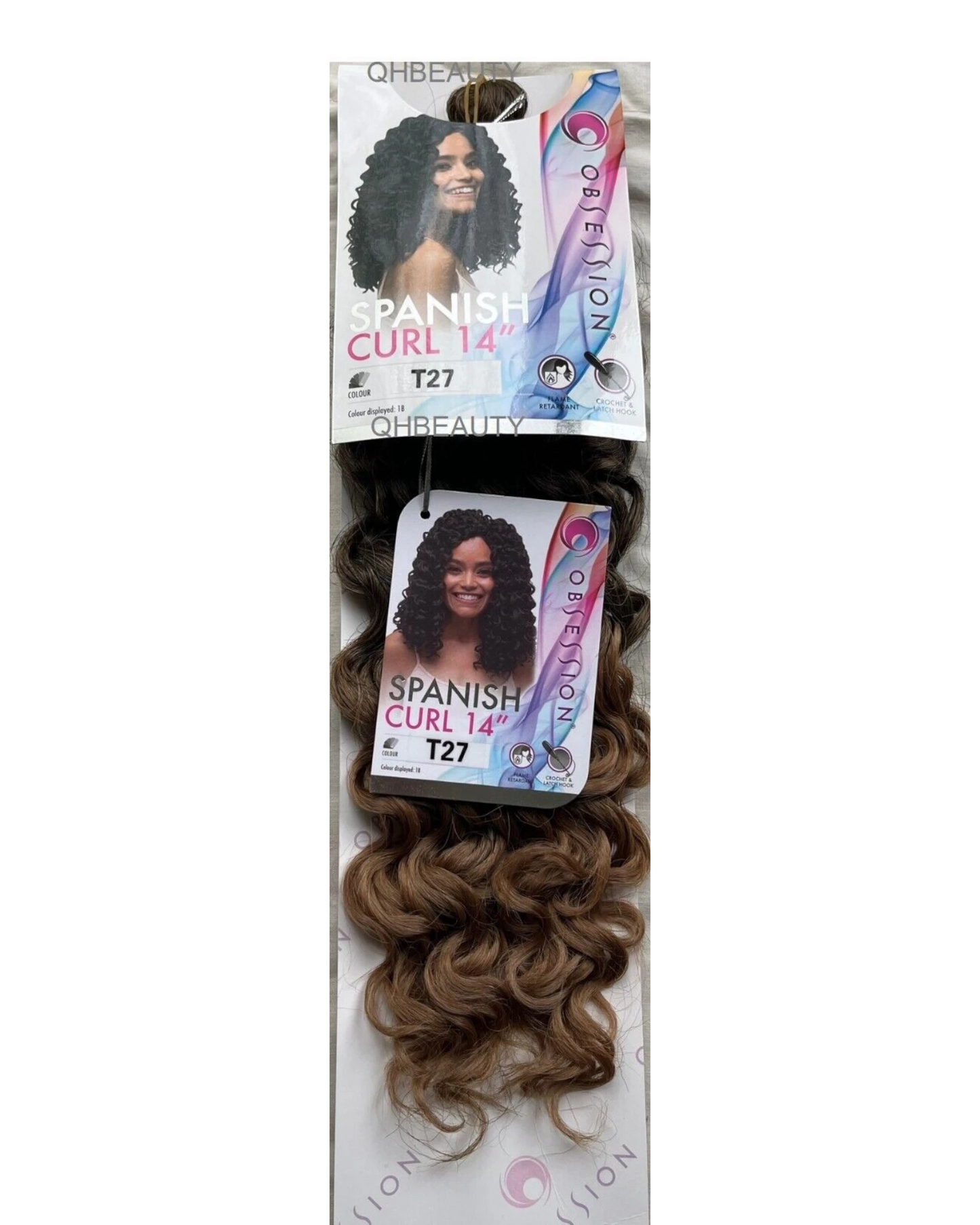 Obsession Synthetic Crochet Braid Curly Hair Extension - Spanish Curl 14 INCH