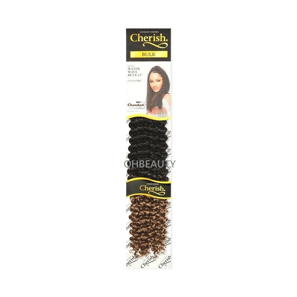 CHERISH SYNTHETIC BULK CROCHET BRAID TIGHT CURL HAIR EXTENSION - WATER WAVE 22"