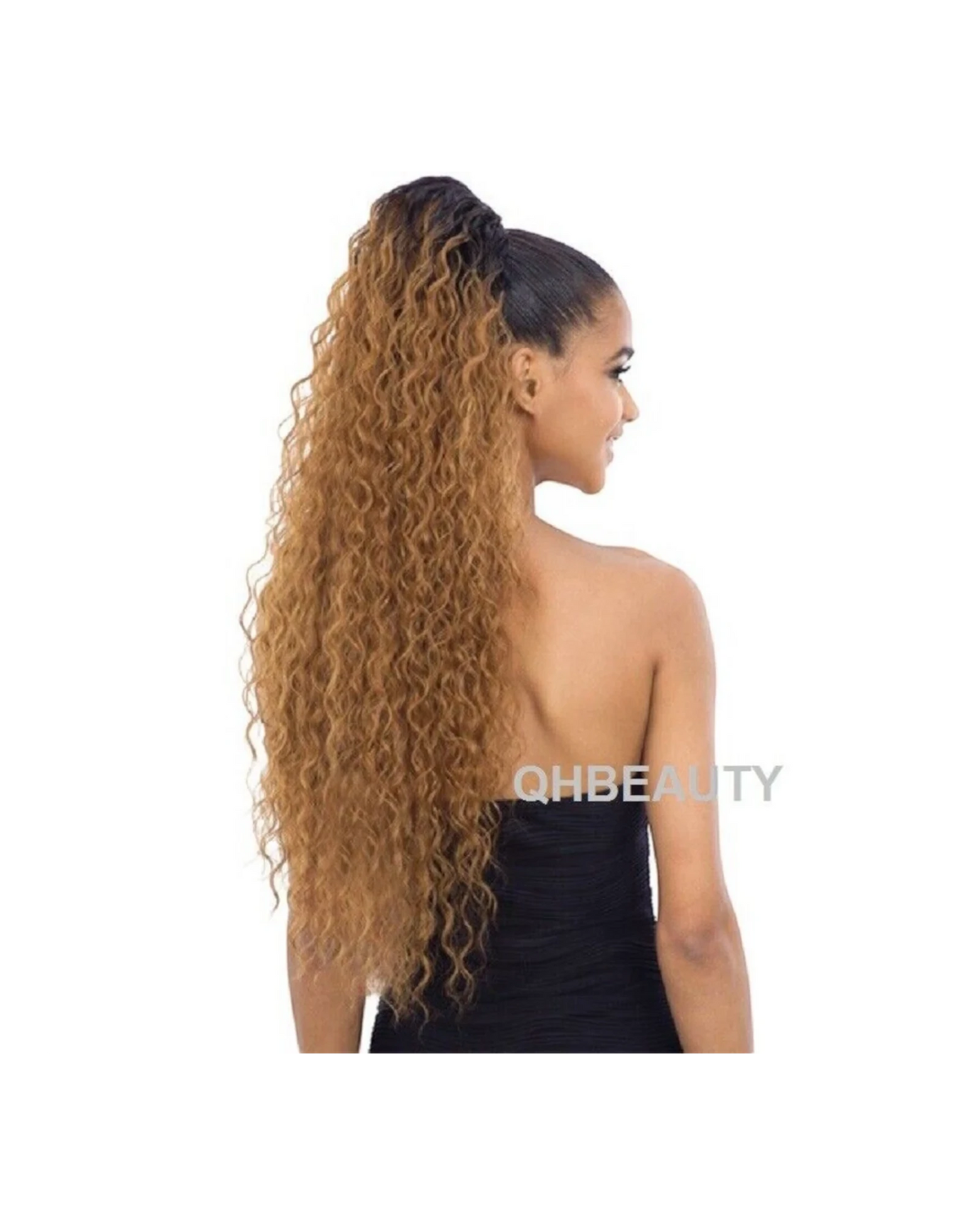 OBSESSION SYNTHETIC DRAWSTRING CURLY LONG HAIR PONYTAIL - BLOOM GIRL 30 INCH
