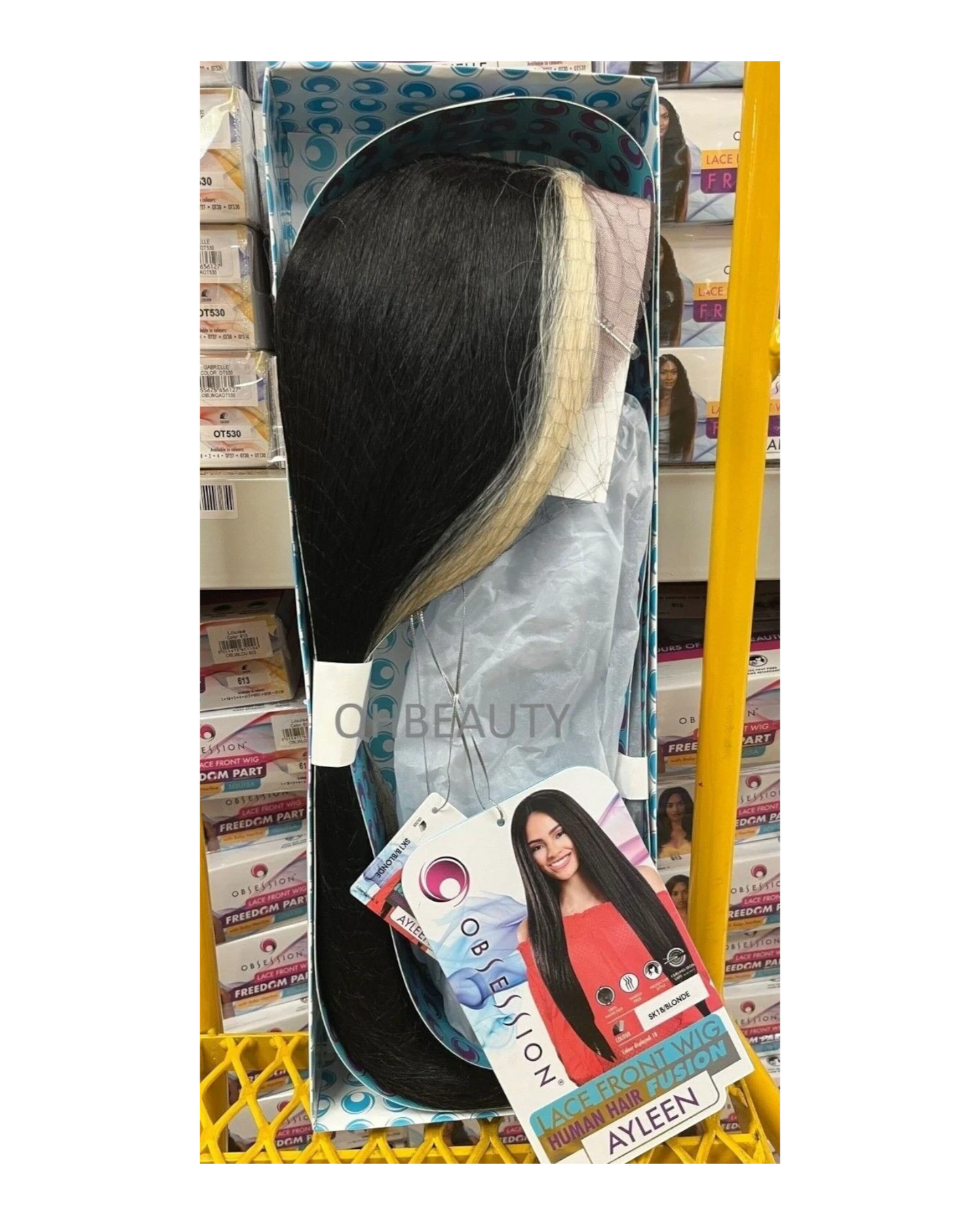 OBSESSION LACE FRONT HUMAN HAIR FUSION NATURAL TEXTURE & WAVE HAIR WIG - AYLEEN