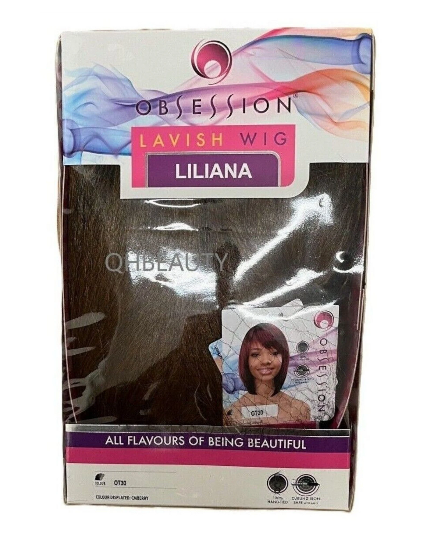 Obsession Synthetic Lavish Straight Bob Bangs 100% Hand Tied Hair Wig - LILIANA