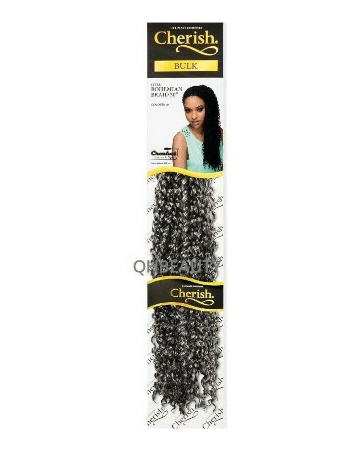 CHERISH SYNTHETIC CROCHET CURLY HAIR EXTENSION BRAID - BOHEMIAN BULK 20 INCH
