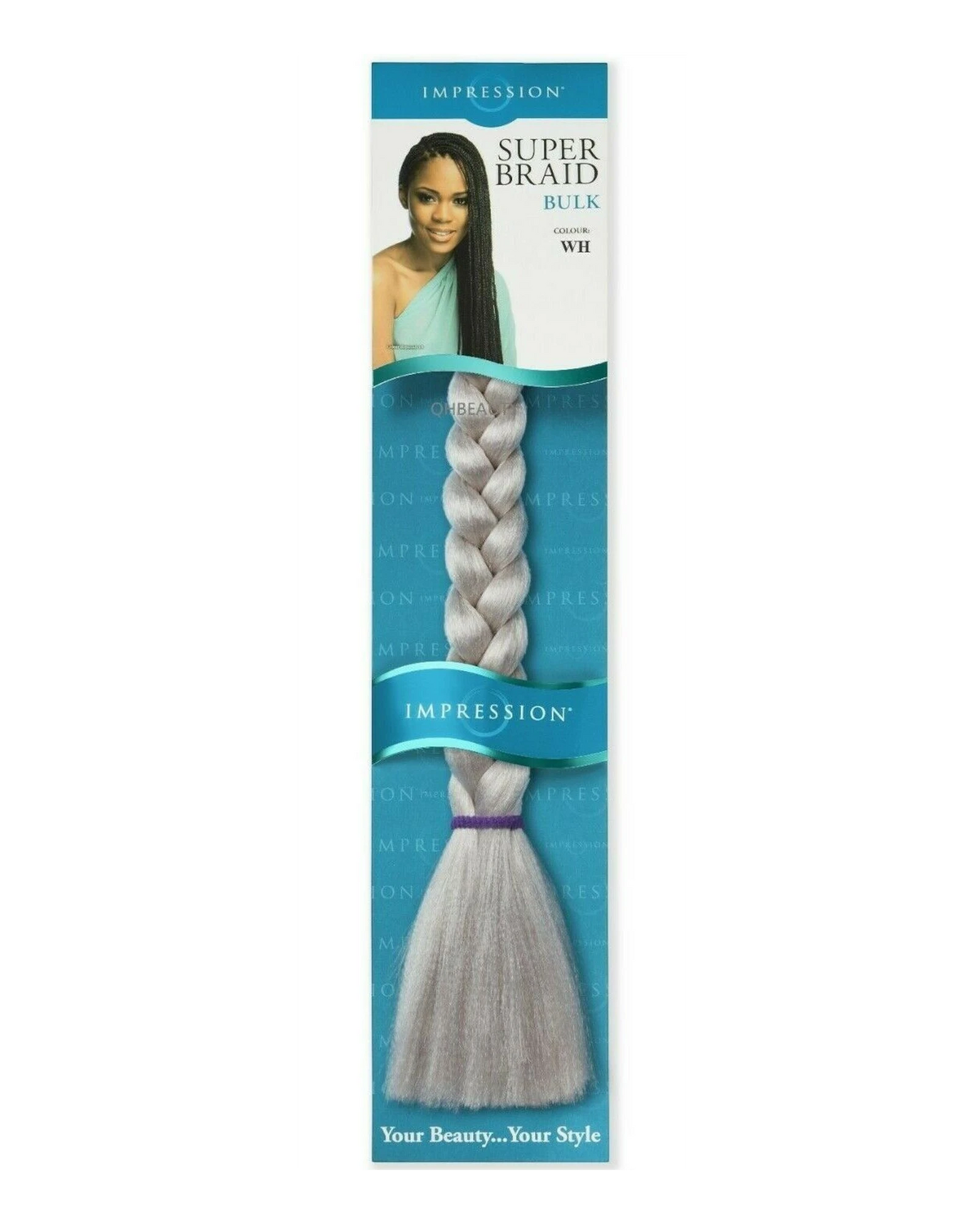 Impression Synthetic Natural Long Ultra Crochet Hair Extensions Super Braid 86"