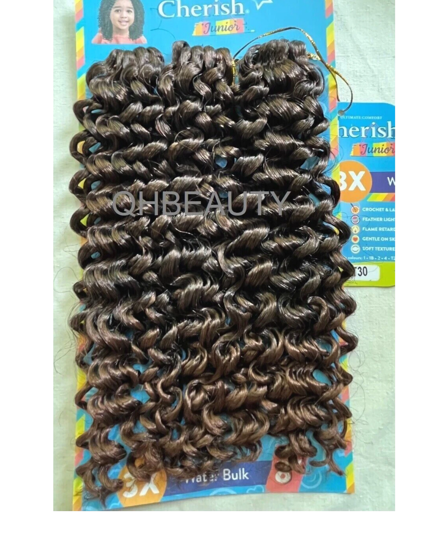 CHERISH SYNTHETIC JUNIOR KIDS CROCHET BRAID HAIR EXTENSION - 3 X WATER BULK 8''