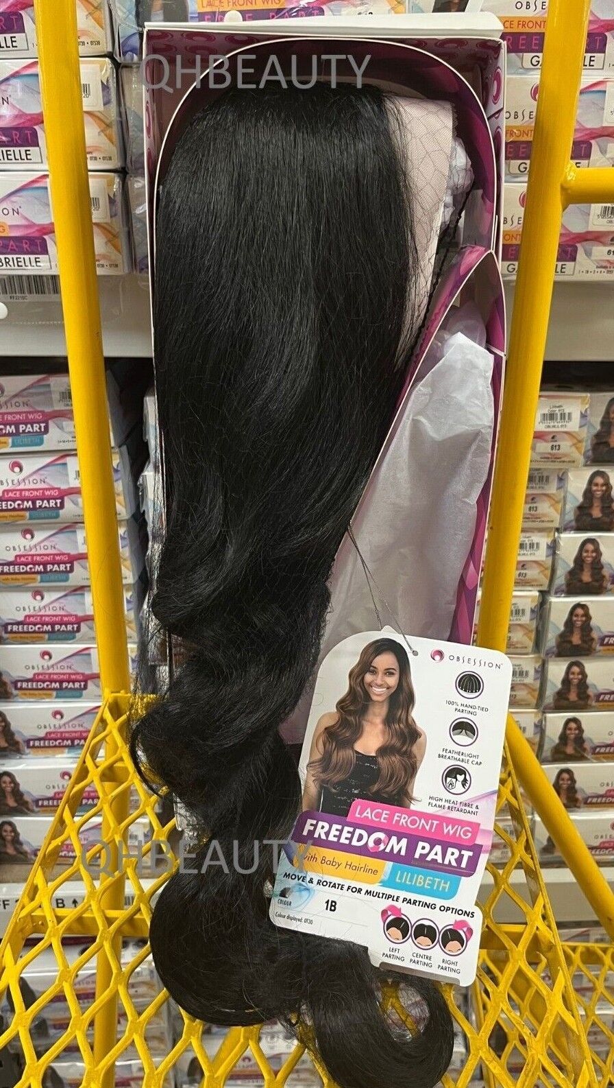 Obsession Synthetic Lace Front Free Part Hand Tied Curly Hair Wig - LILIBETH
