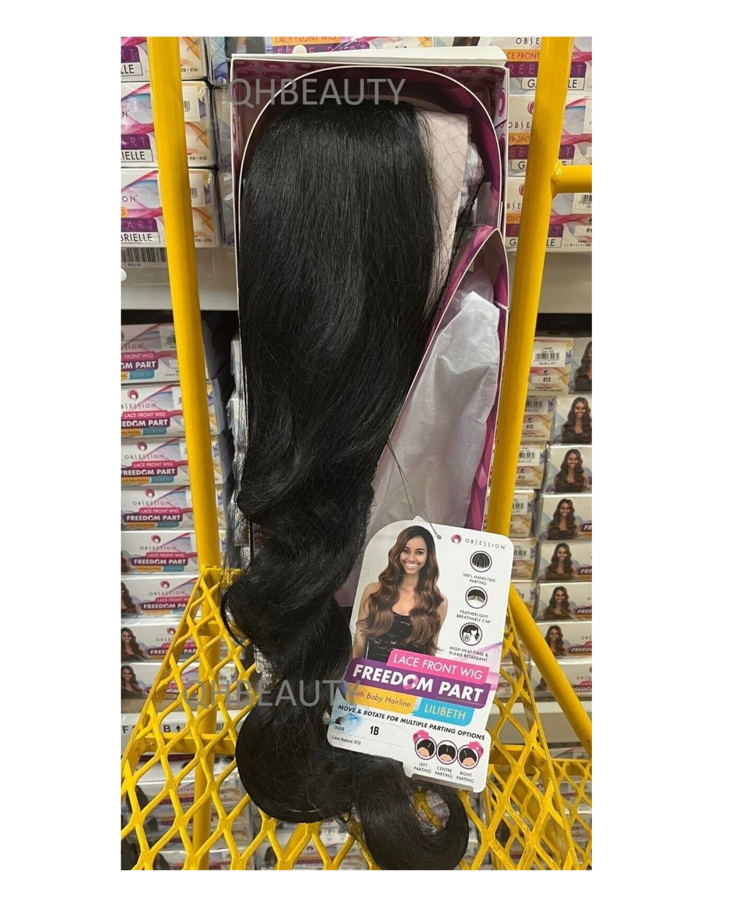 Obsession Synthetic Lace Front Free Part Hand Tied Curly Hair Wig - LILIBETH
