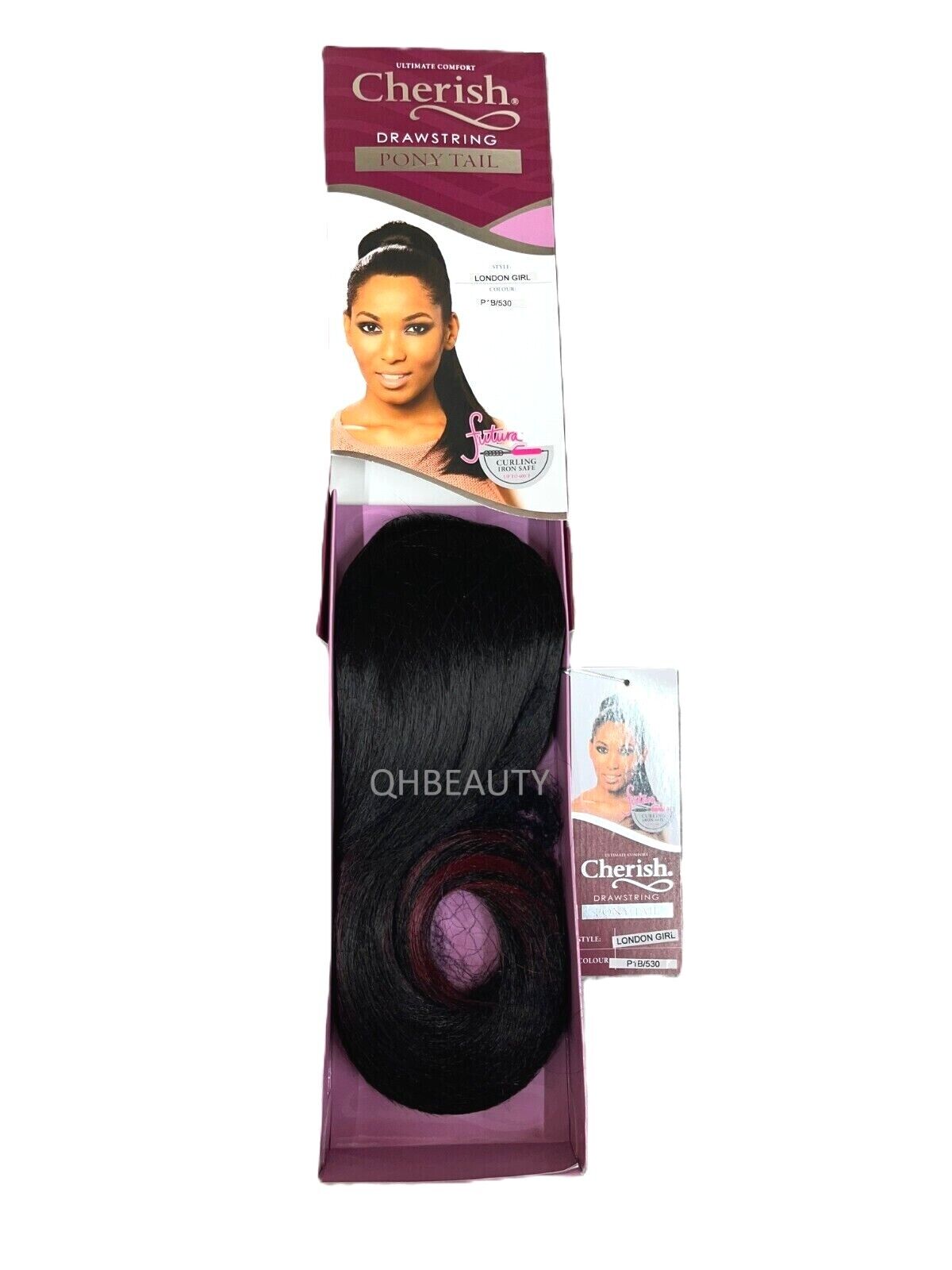Cherish Synthetic Drawstring Long Straight Ponytail Hair Extension - LONDON GIRL