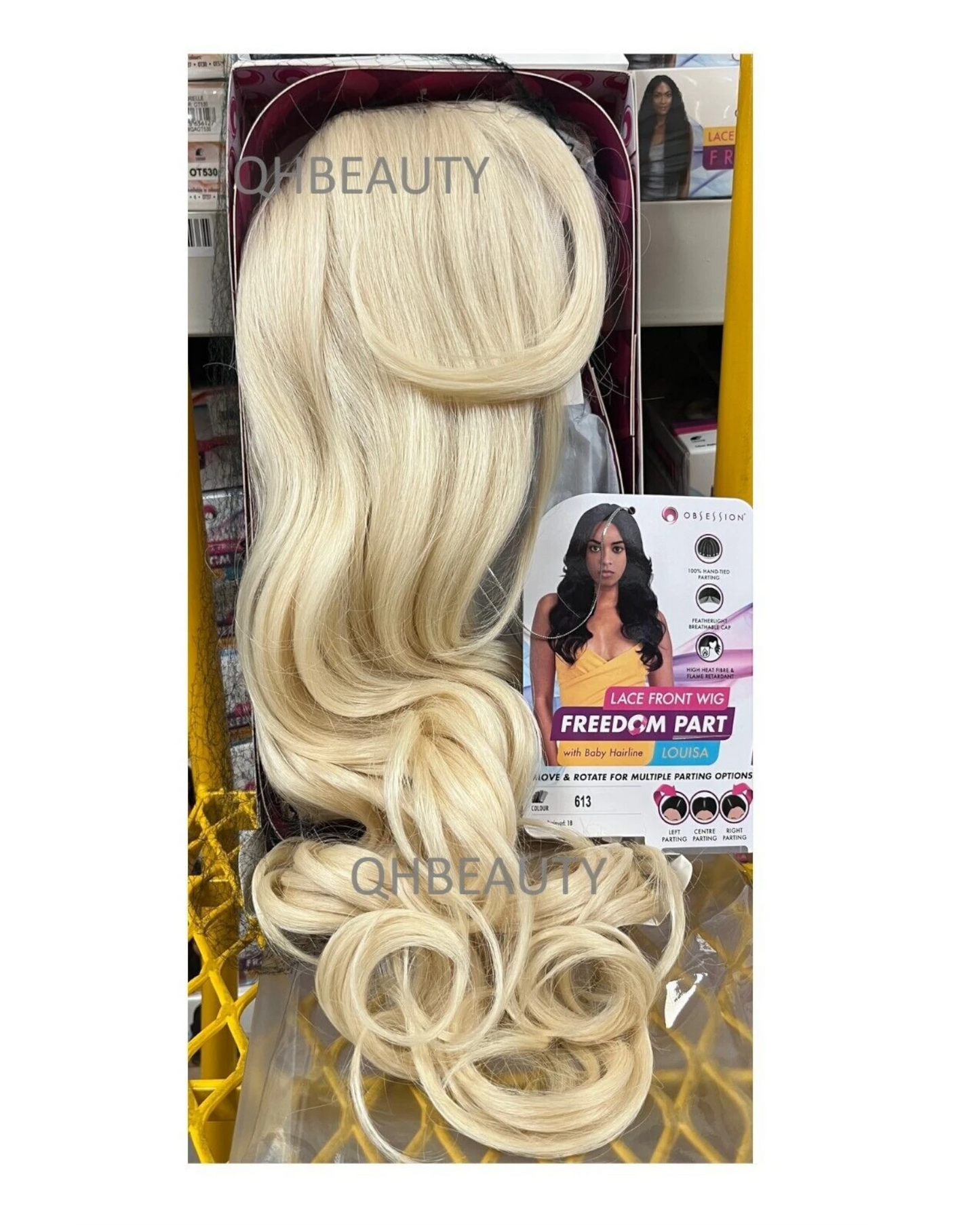 Obsession Synthetic Lace Front Free Part Hand Tied Curly Hair Wig - LOUISA