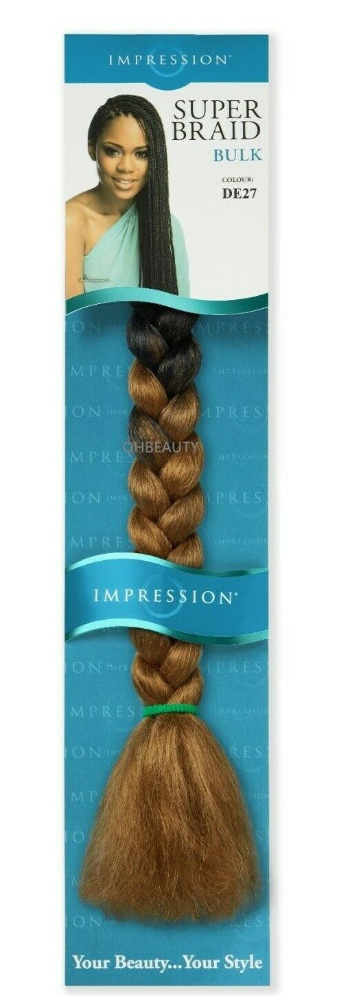 Impression Synthetic Natural Long Ultra Crochet Hair Extensions Super Braid 86"
