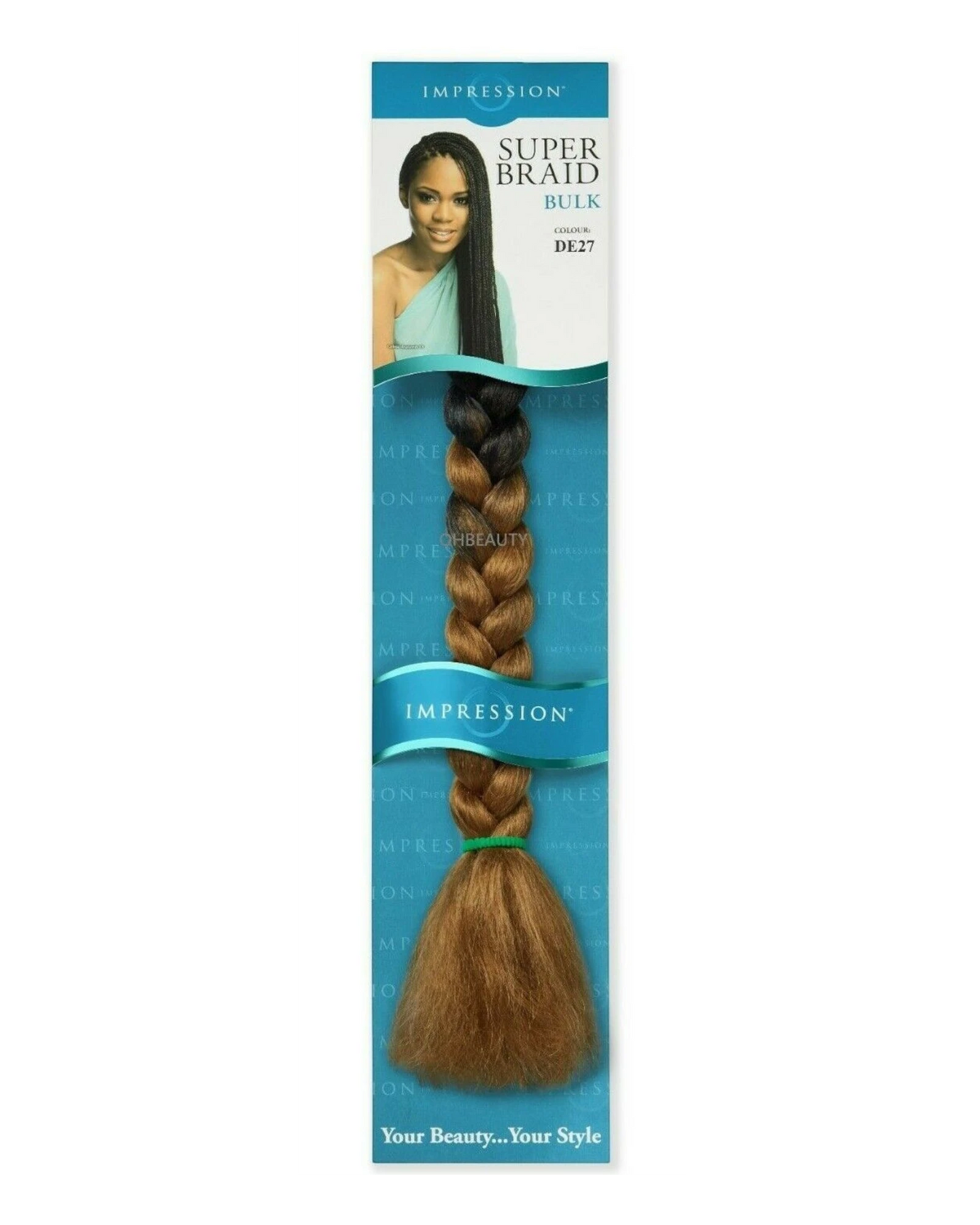 Impression Synthetic Natural Long Ultra Crochet Hair Extensions Super Braid 86"
