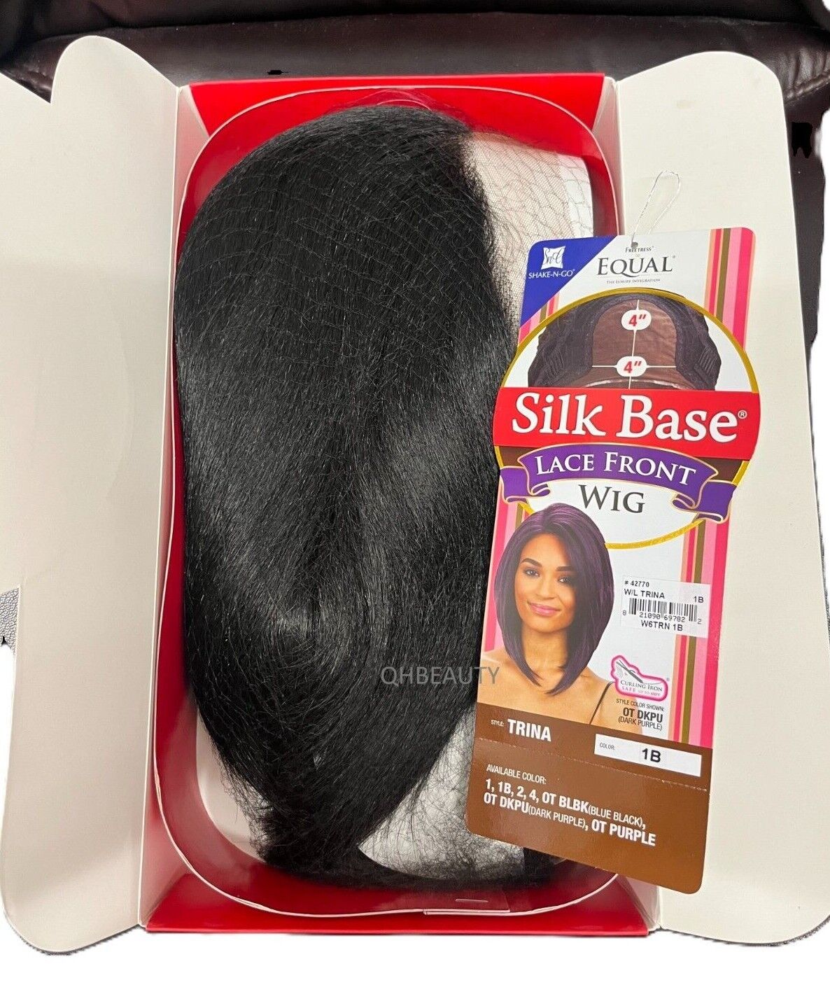 FreeTress Equal Silk Base Synthetic Lace Front Short Bob Style Hair Wig – Trina