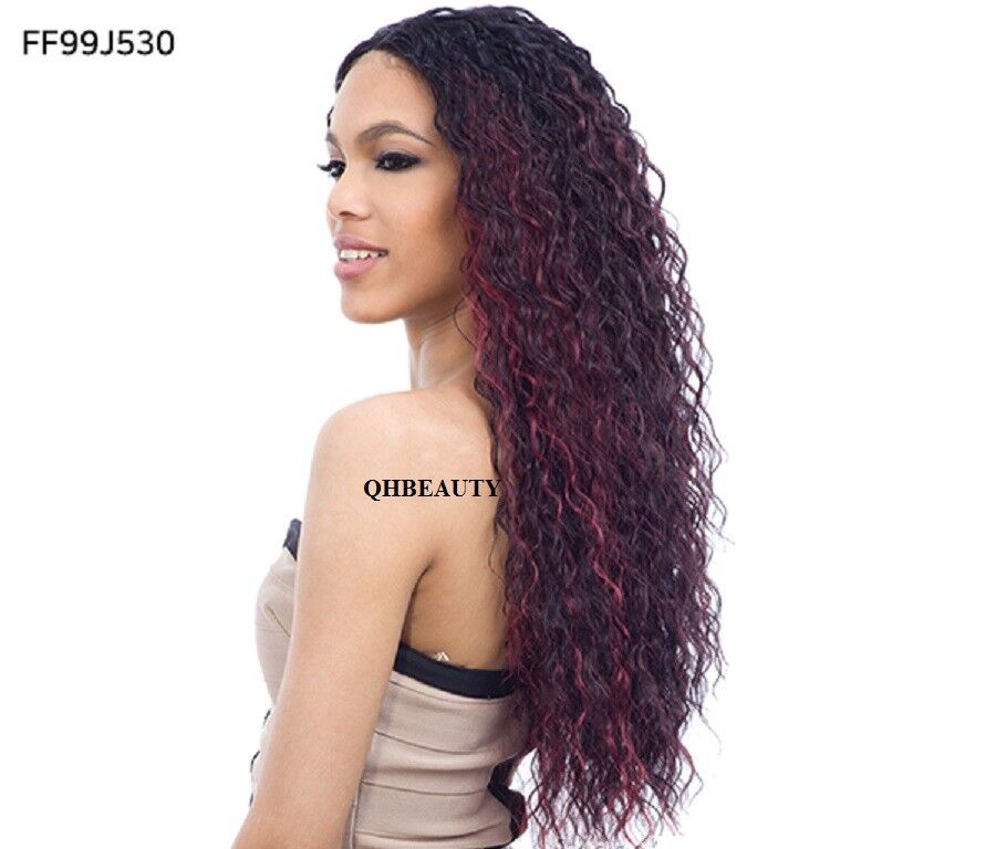 FREETRESS EQUAL SYNTHETIC INVISIBLE PART LACE FRONT LONG CURLY HAIR WIG - KATE