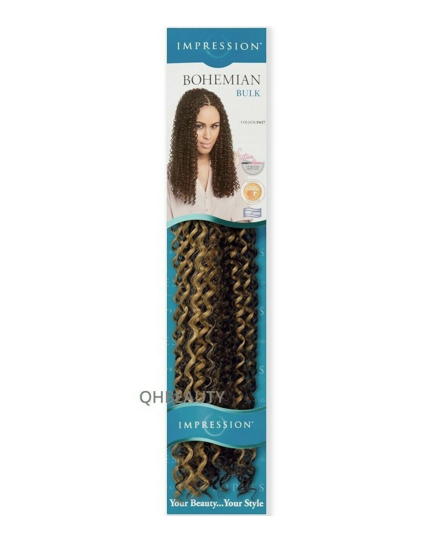 IMPRESSION SYNTHETIC CROCHET CURLY BRAID HAIR EXTENSION - BOHEMIAN 20 INCHS