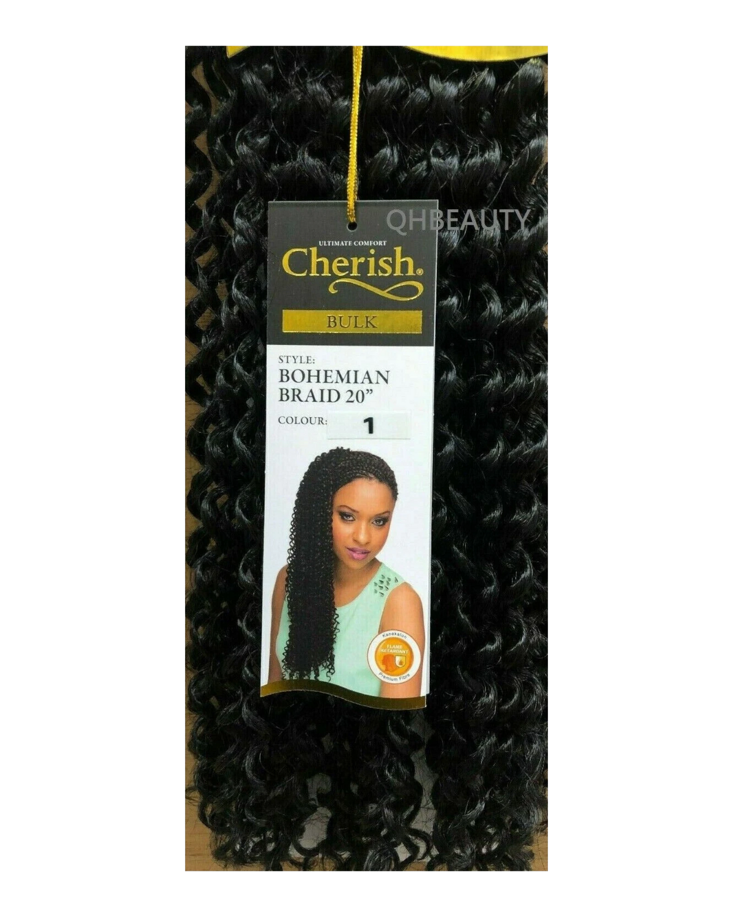 CHERISH SYNTHETIC CROCHET CURLY HAIR EXTENSION BRAID - BOHEMIAN BULK 20 INCH