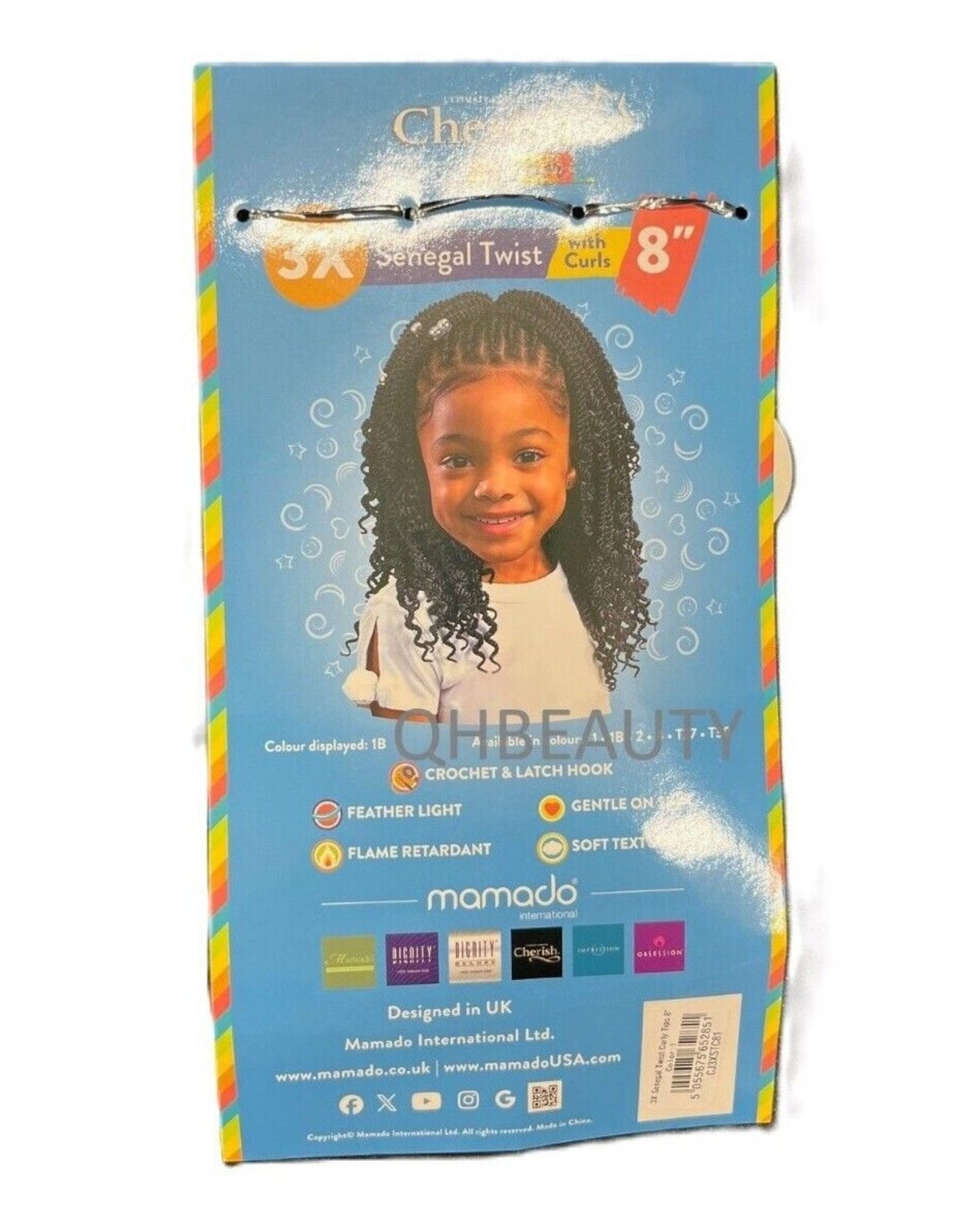CHERISH SYNTHETIC JUNIOR KIDS BRAID HAIR EXTENSION - SENEGAL TWIST WITH CURLS 8