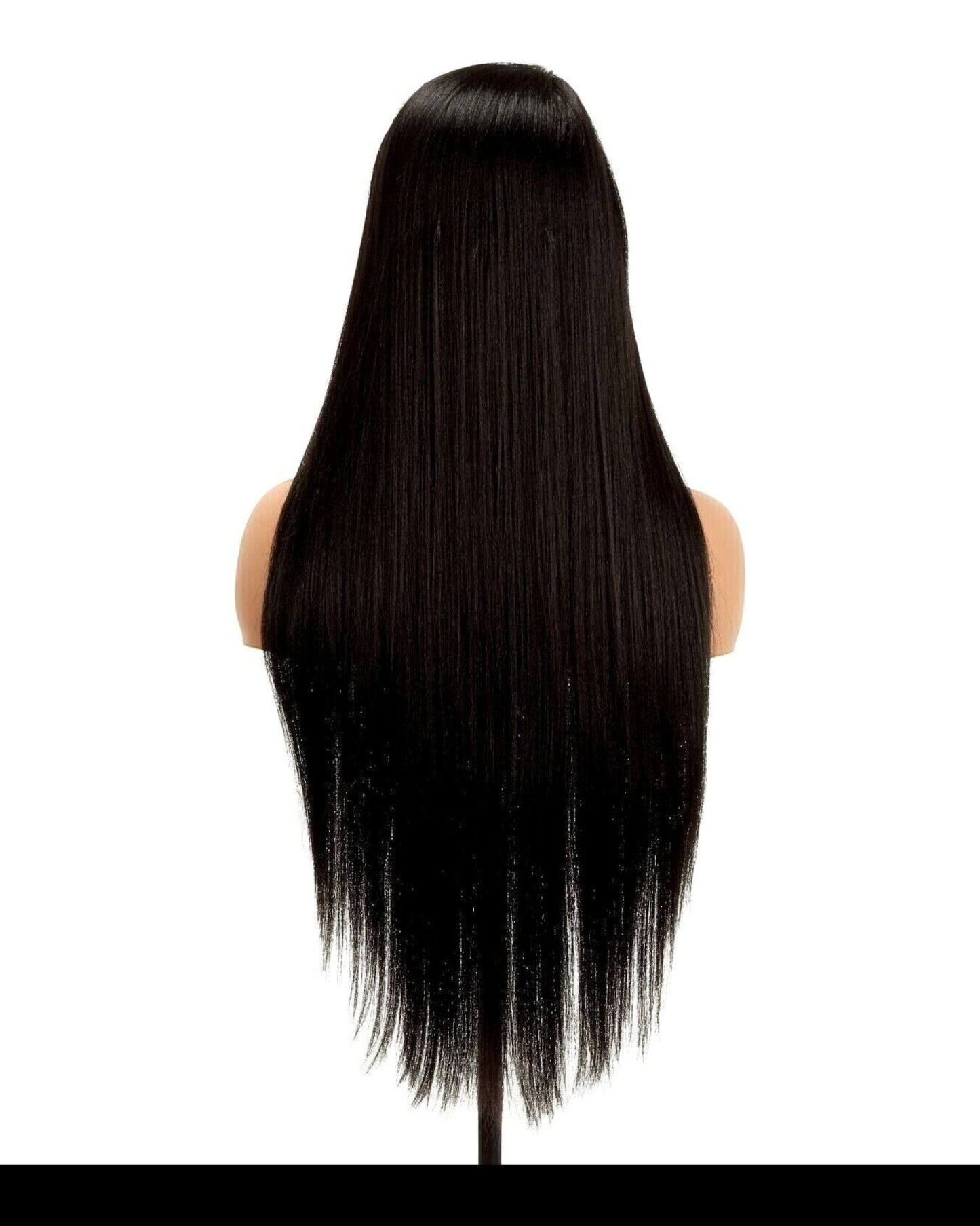 Impression Synthetic Invisible L Part Lace Long Yaky Straight Hair Wig -- RAVEN