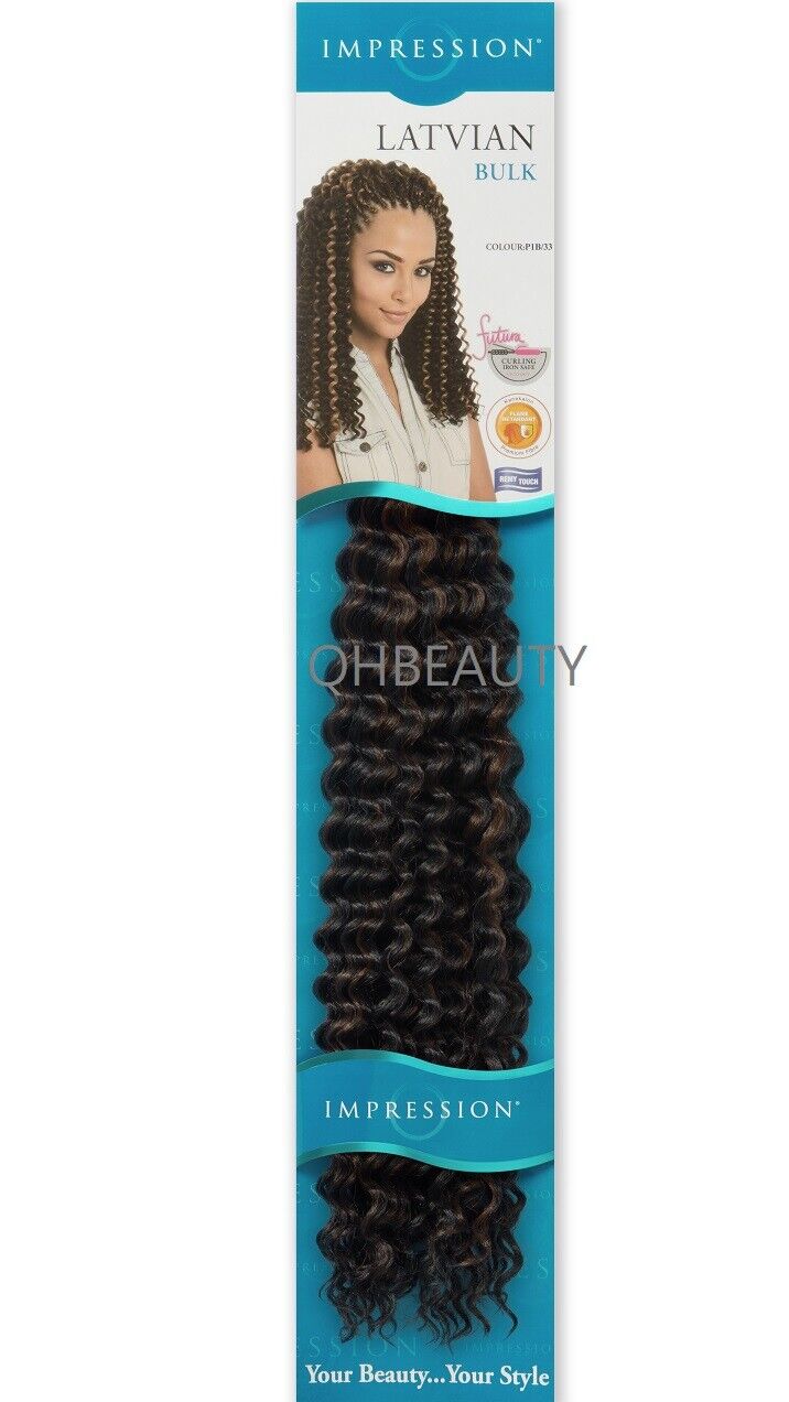 IMPRESSION SYNTHETIC LONG CURLY HAIR EXTENSION CROCHET BRAID - LATVIAN 20"