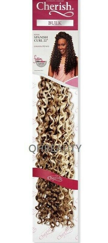 Cherish Bulk Synthetic Long Curly Hair Extension Braid - Spanish Curl 22 Inch