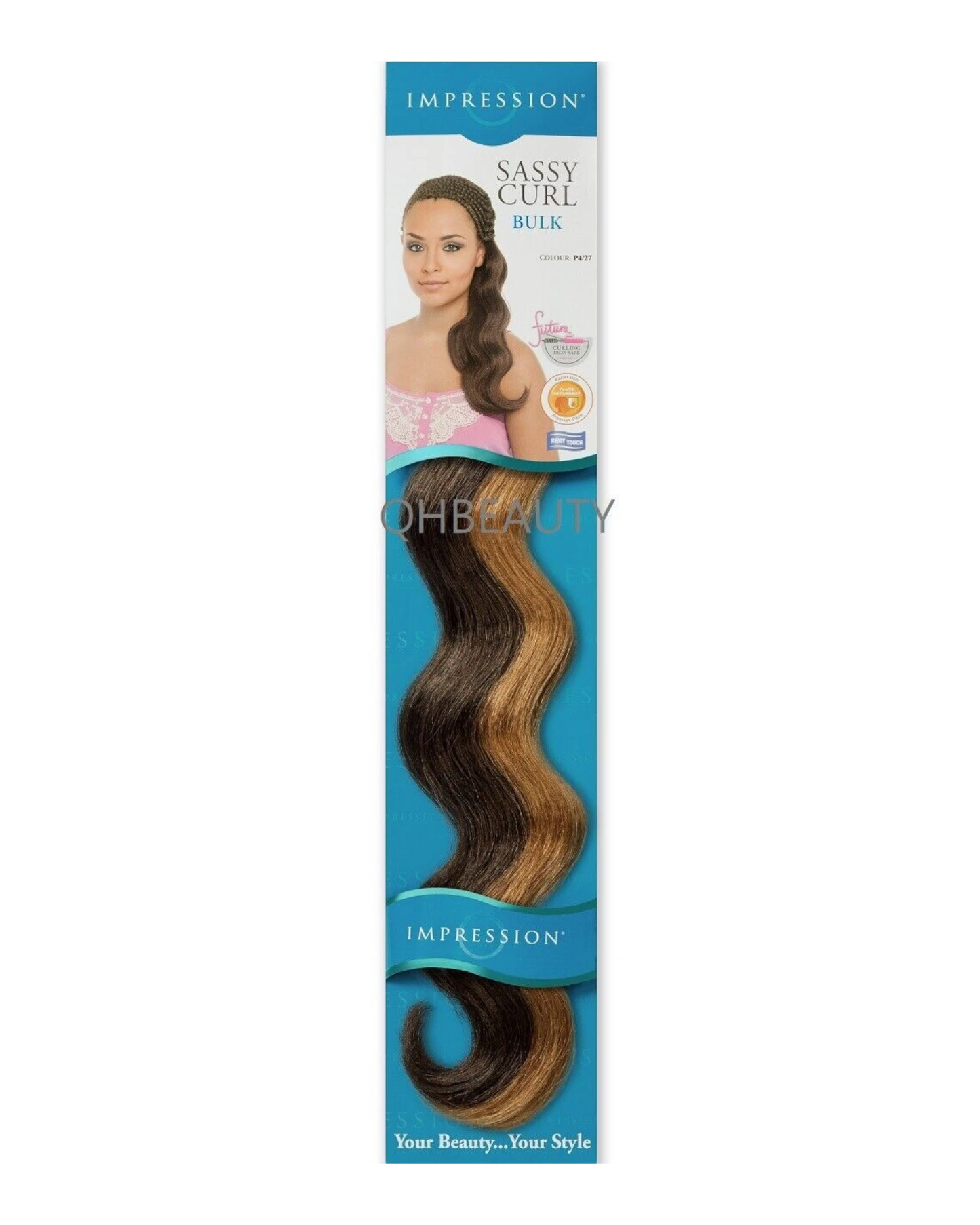 IMPRESSION SYNTHETIC HAIR EXTENSION BRAIDS SASSY CURL BULK 20"