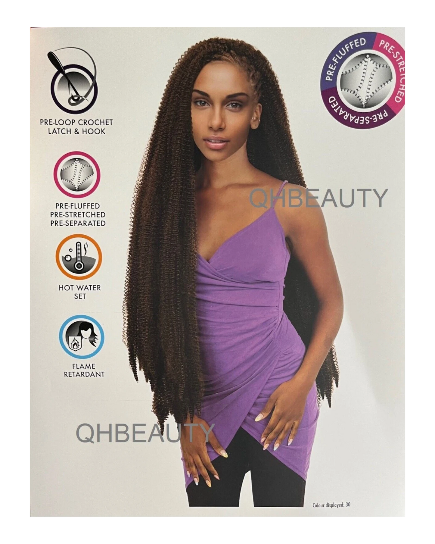 OBSESSION SYNTHETIC CROCHET BRAID 3X PRE-FLUFFED - POPPIN TWIST 28 INCHES