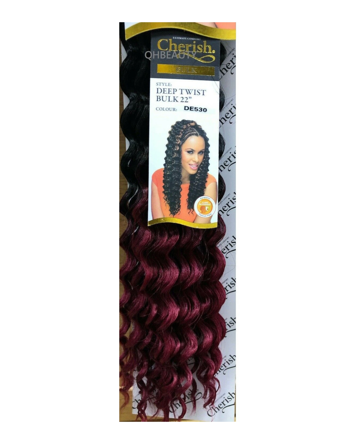 CHERISH SYNTHETIC BULK CROCHET CURLY HAIR EXTENSION BRAIDS - DEEP TWIST 22 INCH