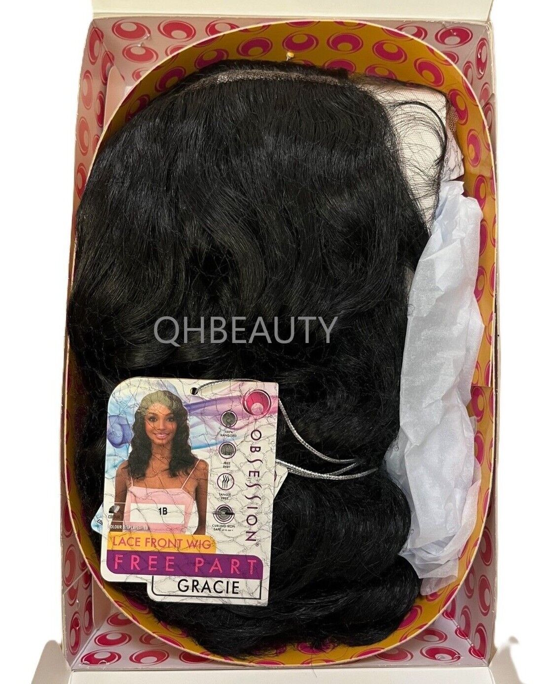 Obsession Synthetic Lace Front Free Part 100% Hand Tied Curly Hair Wig - GRACIE