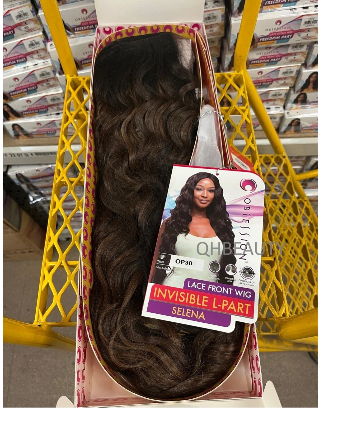 Obsession Synthetic Invisible Part Body Wave Curly Lace Front Hair Wig - SELENA