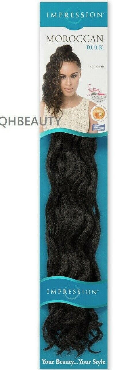 IMPRESSION SYNTHETIC CURLY CROCHET HAIR EXTENSION BRAIDS - MOROCCAN BULK 20 INCH