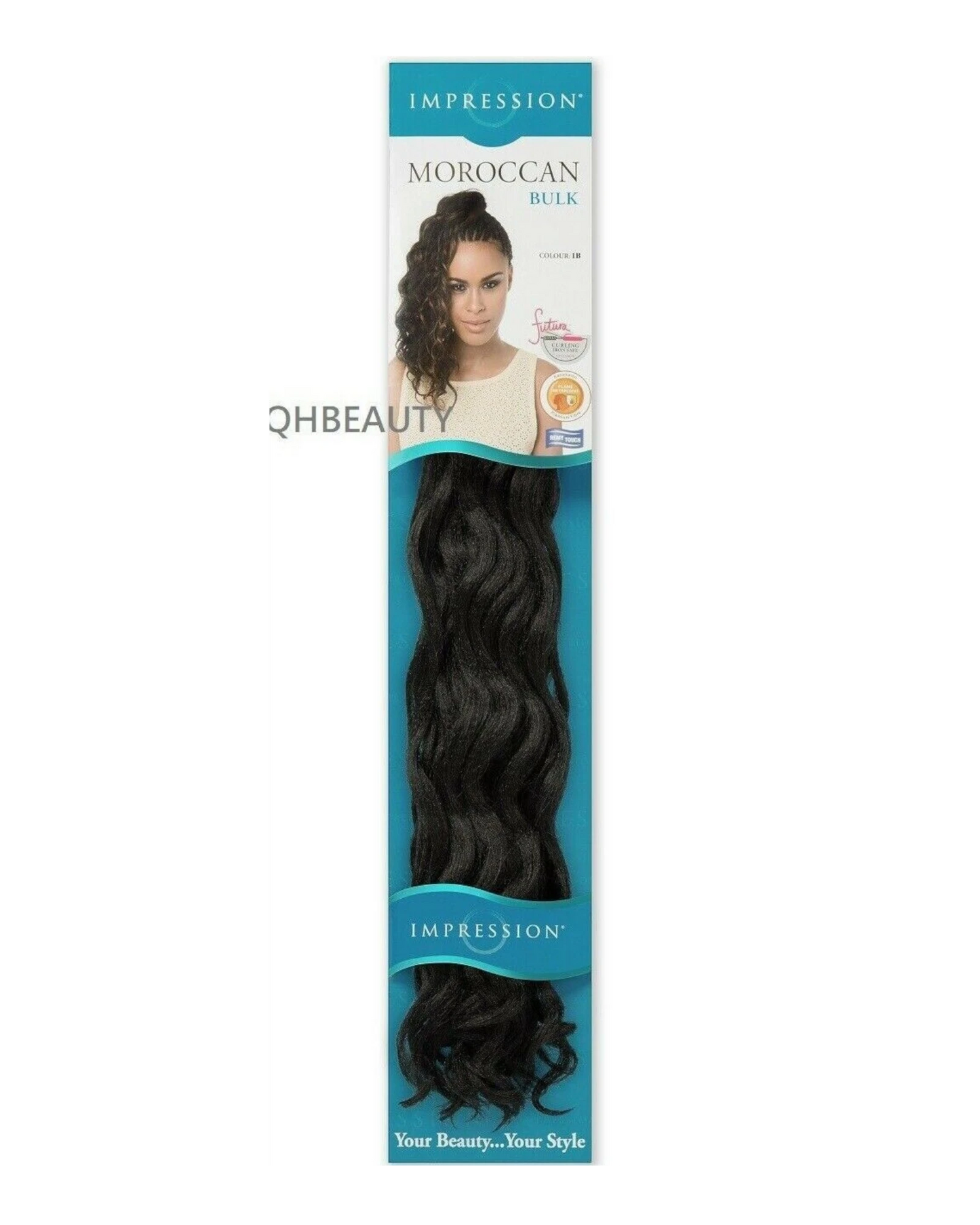 IMPRESSION SYNTHETIC CURLY CROCHET HAIR EXTENSION BRAIDS - MOROCCAN BULK 20 INCH