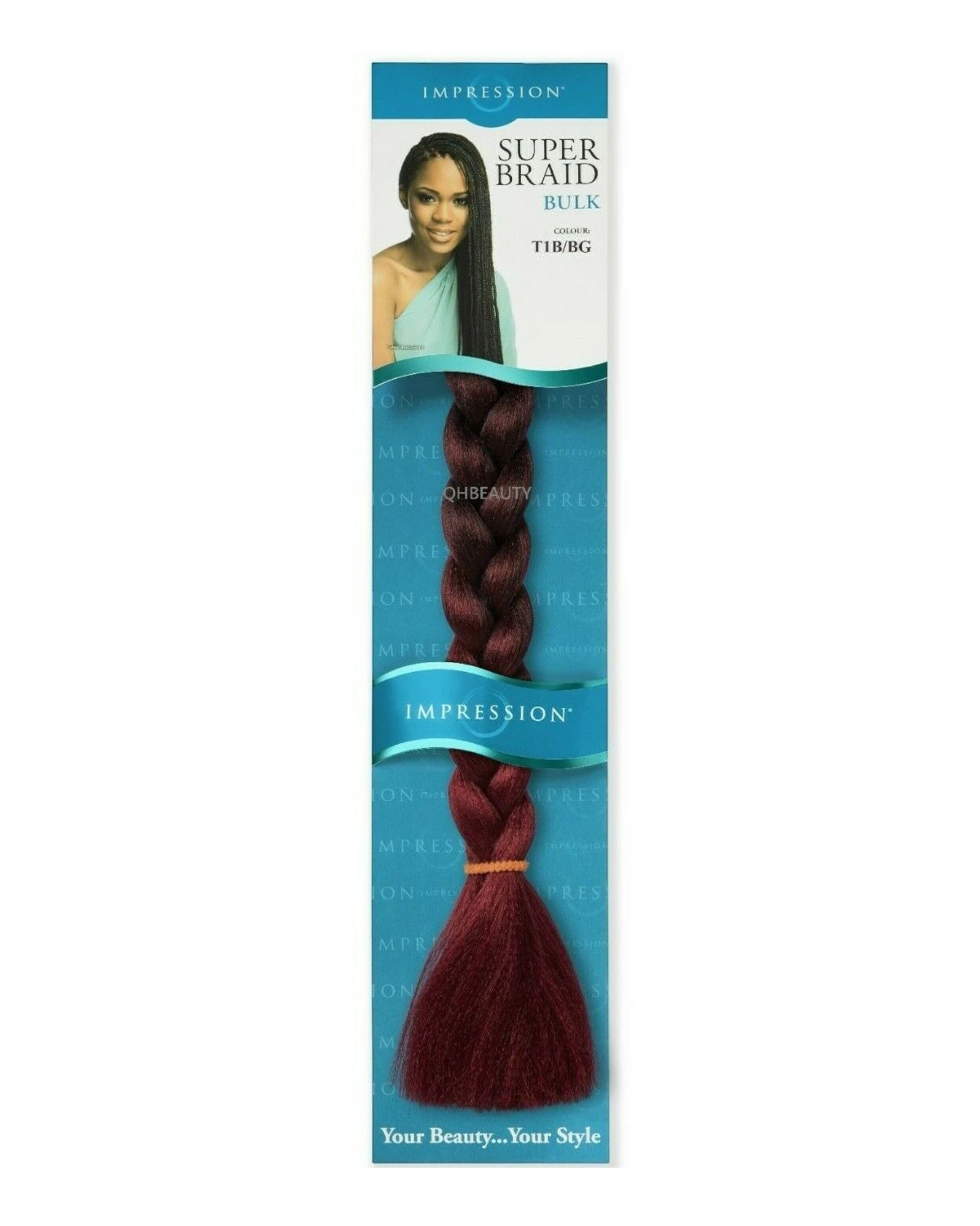 Impression Synthetic Natural Long Ultra Crochet Hair Extensions Super Braid 86"