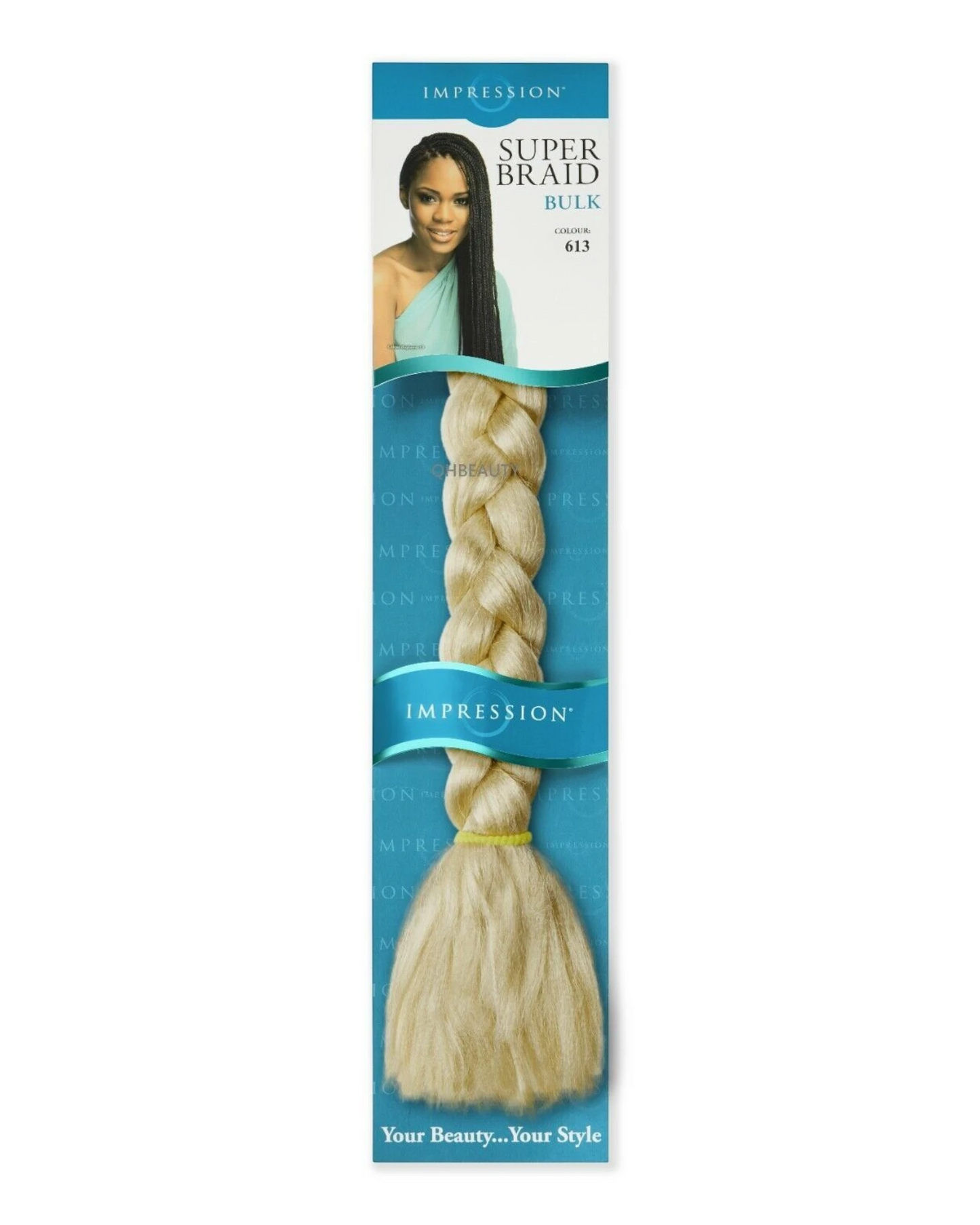 Impression Synthetic Natural Long Ultra Crochet Hair Extensions Super Braid 86"