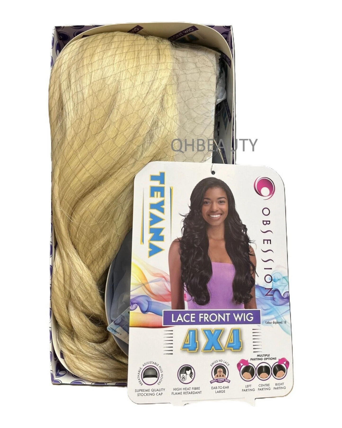 Obsession Synthetic Swiss HD 4x4 Lace Front Free Part Curly Hair Wig - TEYANA