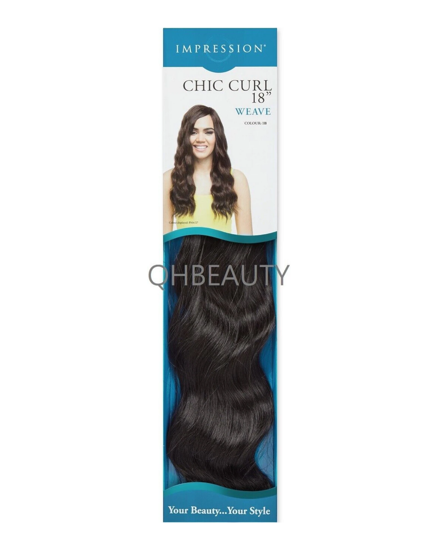 IMPRESSION SYNTHETIC BODY WAVE LONG HAIR EXTENSION WEAVE - CHIC CURL 18 INCH