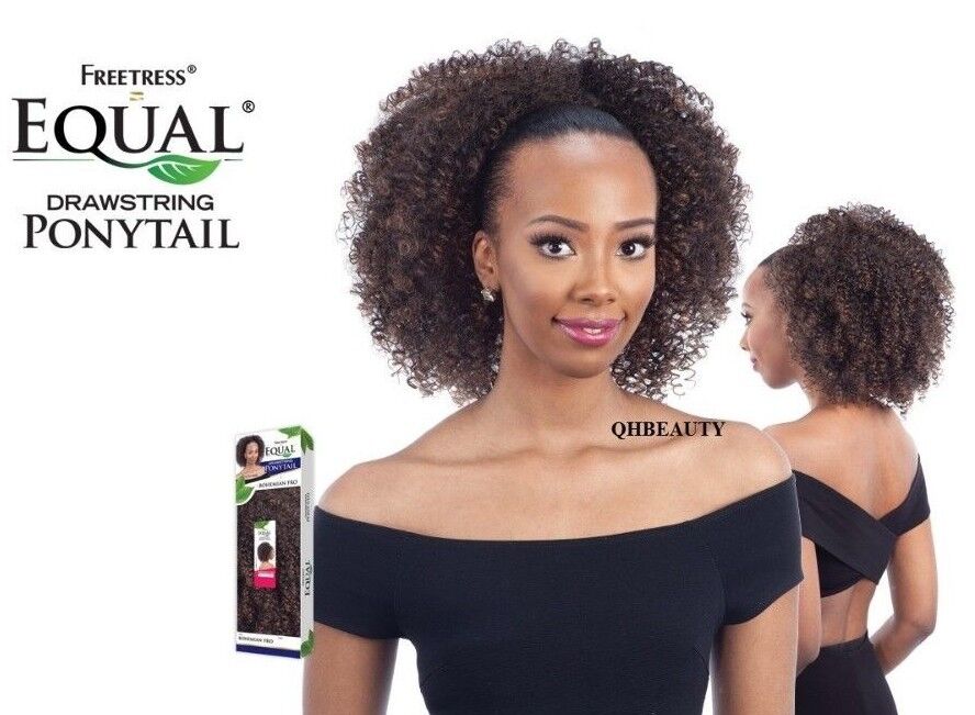 SNG FREETRESS EQUAL SYNTHETIC DRAWSTRING CURLY AFRO HAIR PONYTAIL- BOHEMIAN FRO