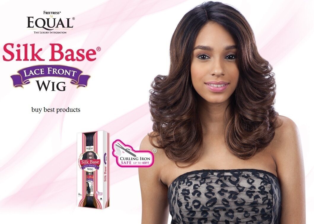 Freetress Synthetic Equal Silk Base Lace Front Long Curly Hair Wig TEXANA