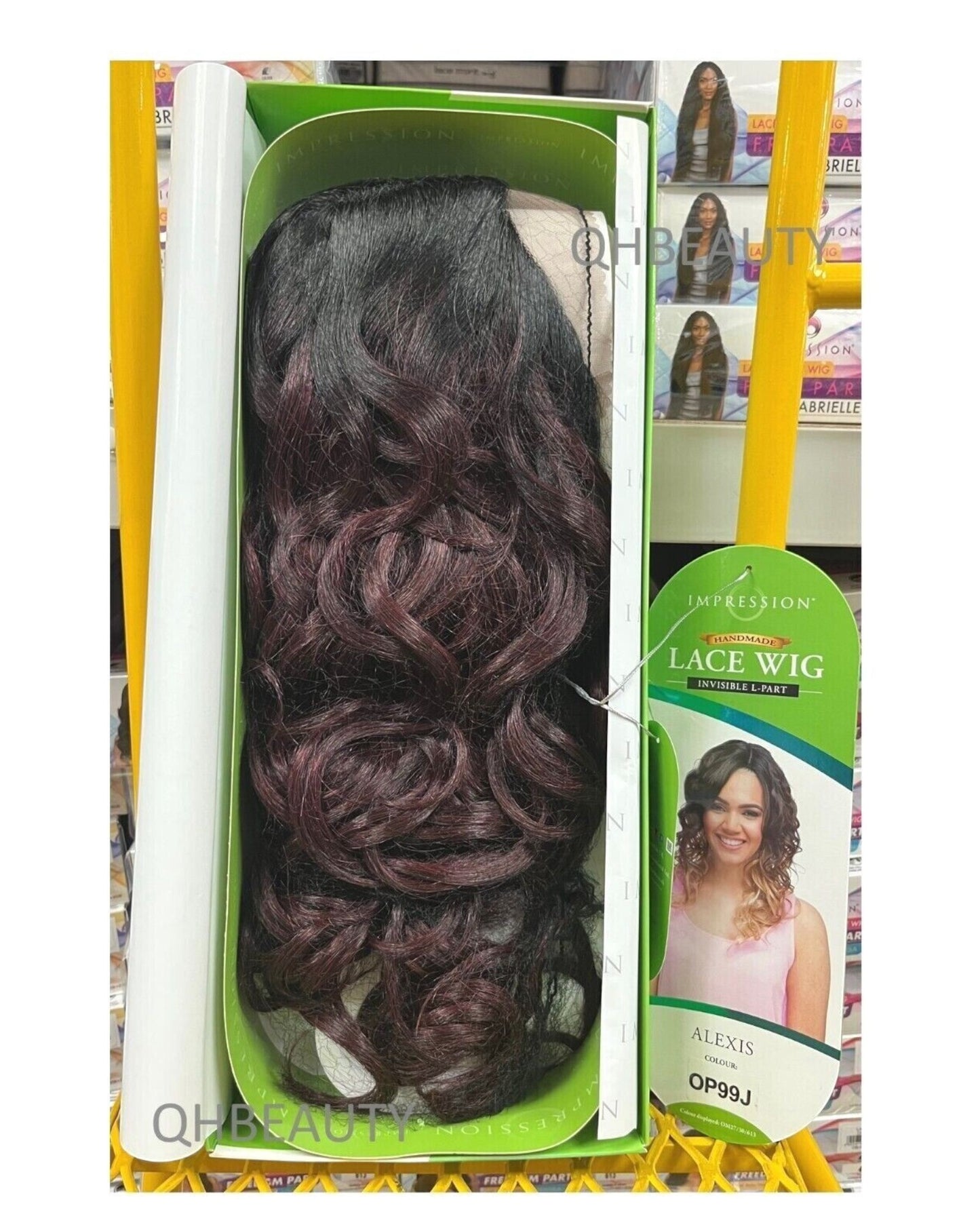 Impression Synthetic Invisible Part Lace Front Long Curly Hair Wig Alexis