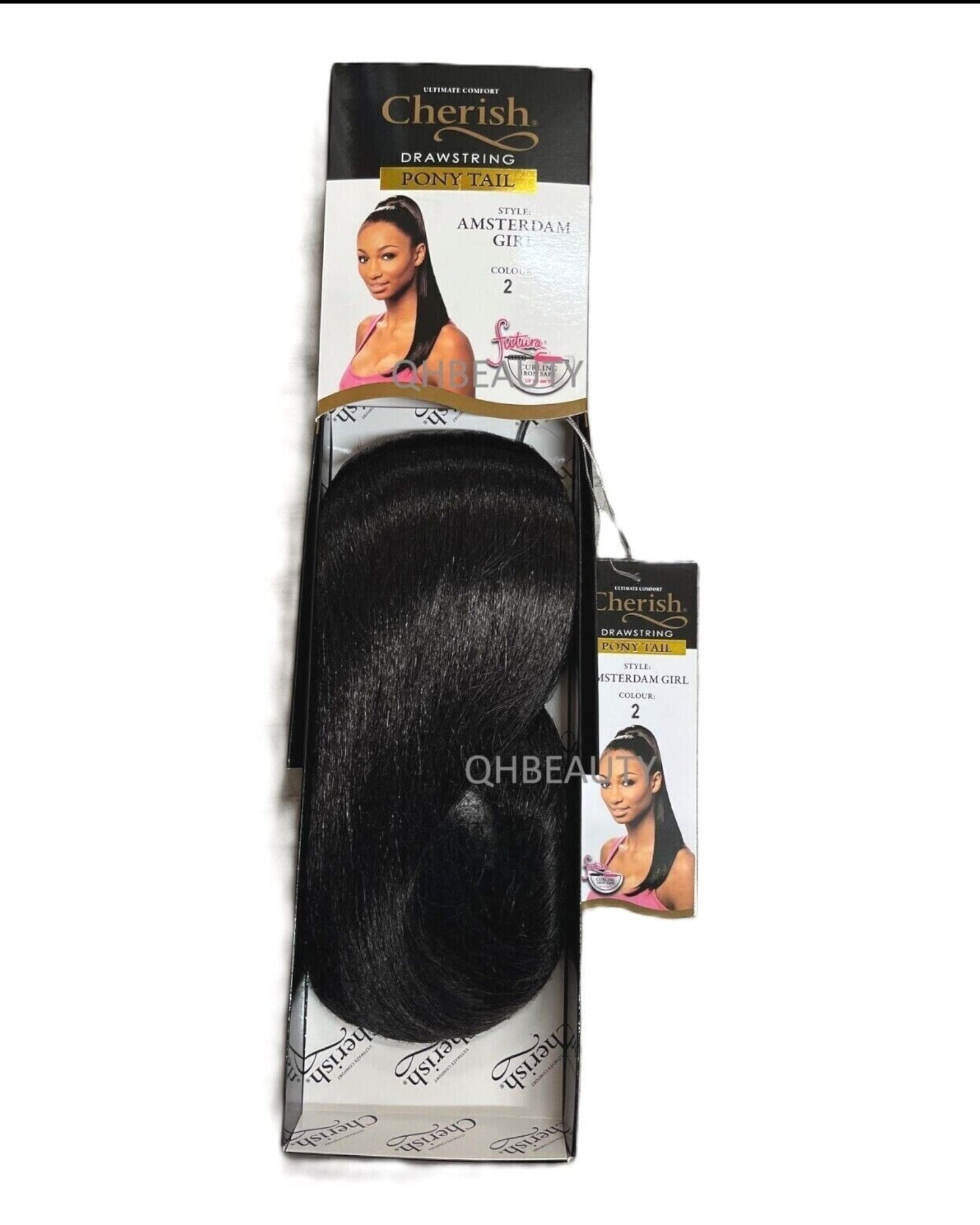 Cherish Synthetic Straight Drawstring Long Natural Ponytail - Amsterdam Girl
