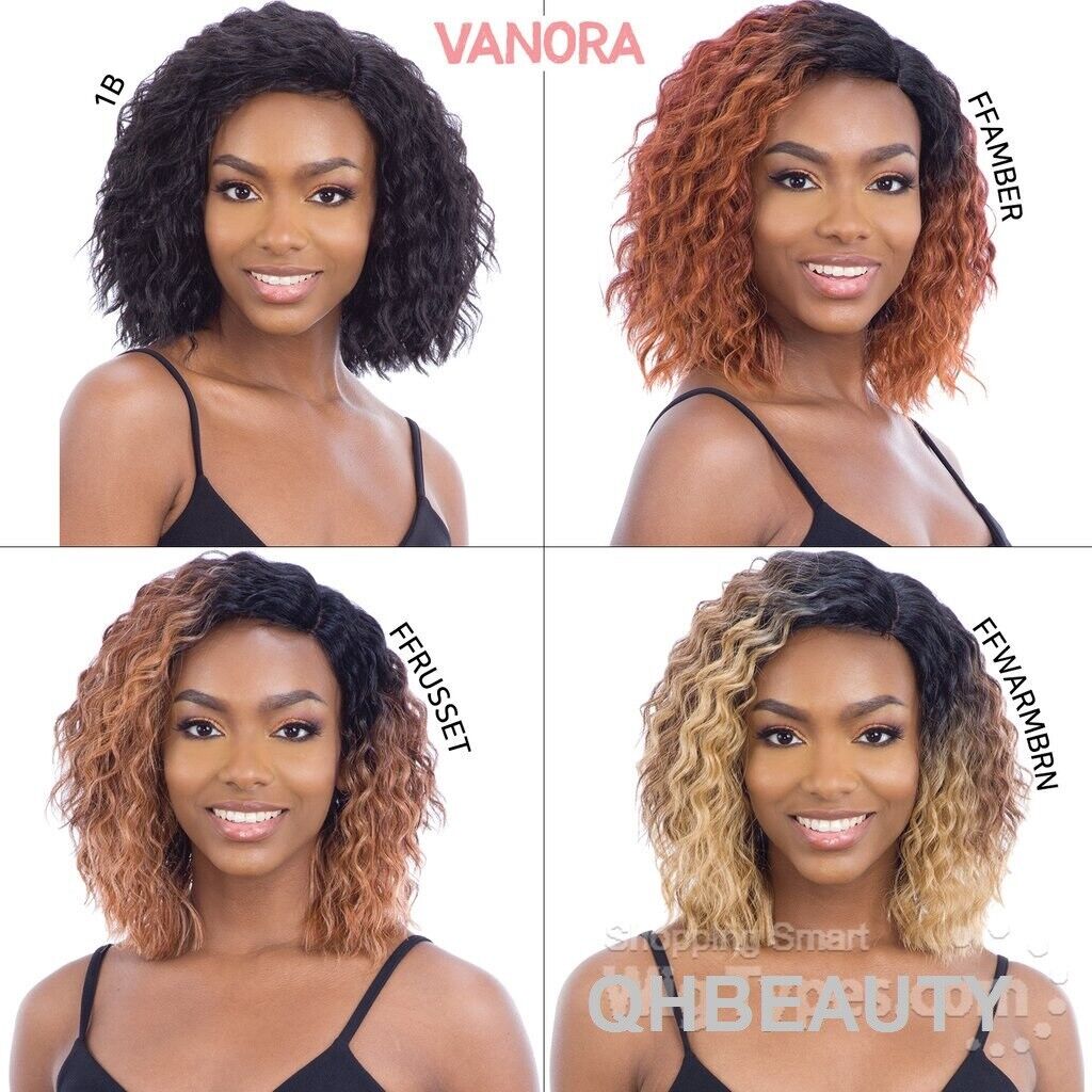 FREETRESS EQUAL SYNTHETIC 5 INCH LACE PART SHORT CURLY HAIR WIG - VANORA