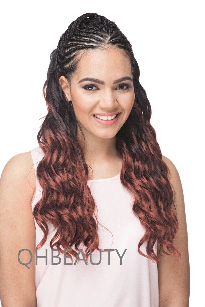 IMPRESSION SYNTHETIC HAIR EXTENSION CROCHET CURLY BRAID - LONG FINGER ROLL 22"