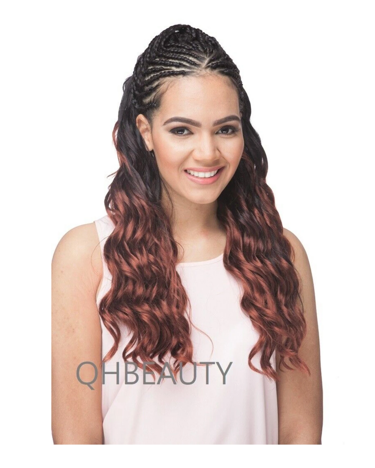 IMPRESSION SYNTHETIC HAIR EXTENSION CROCHET CURLY BRAID - LONG FINGER ROLL 22"
