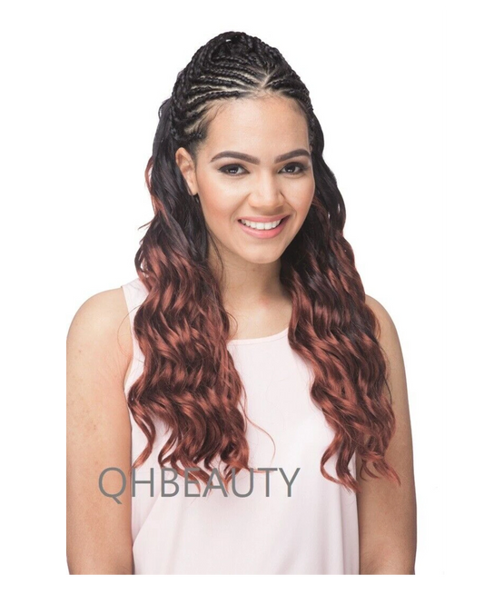 IMPRESSION SYNTHETIC HAIR EXTENSION CROCHET CURLY BRAID - LONG FINGER ROLL 22"