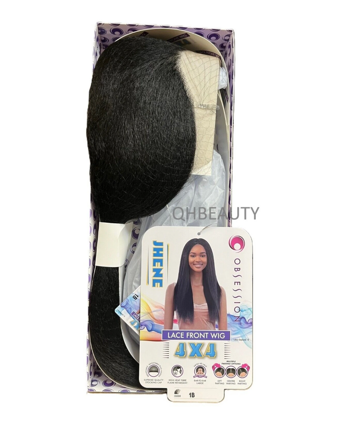 Obsession Synthetic Swiss HD 4x4 Lace Front Free Part Straight Hair Wig - JHENE