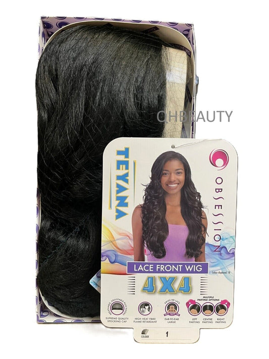 Obsession Synthetic Swiss HD 4x4 Lace Front Free Part Curly Hair Wig - TEYANA