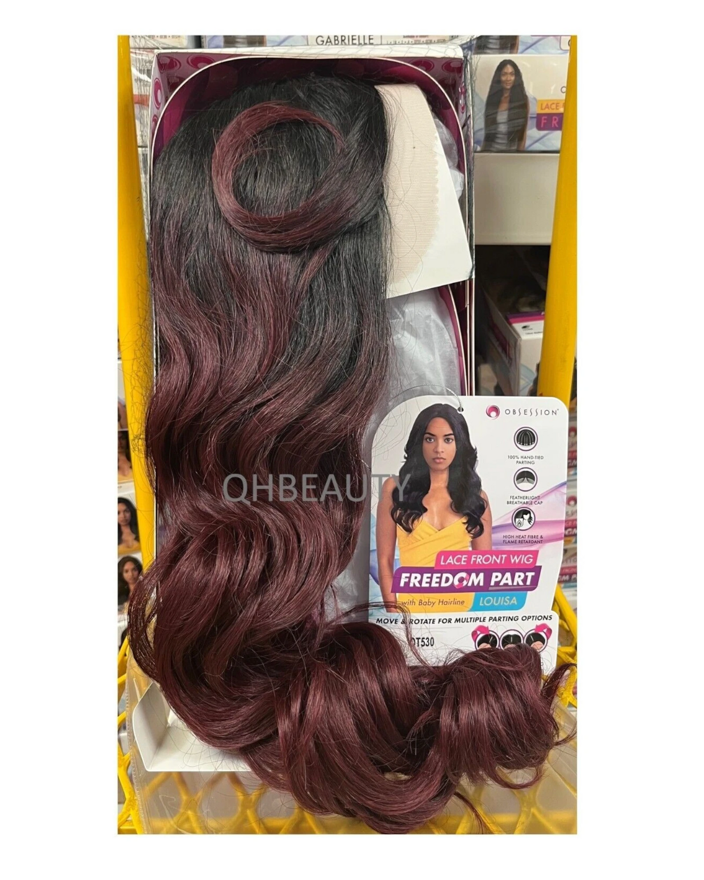 Obsession Synthetic Lace Front Free Part Hand Tied Curly Hair Wig - LOUISA
