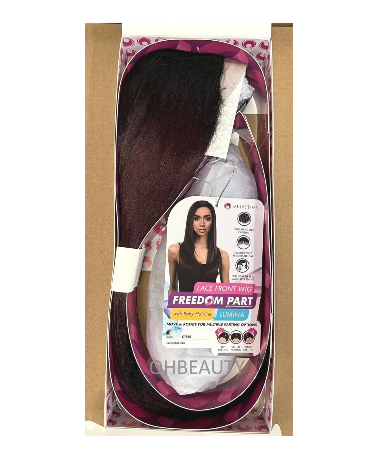 Obsession Synthetic Lace Front Free Part Hand Tied Straight Hair Wig - LUMINA
