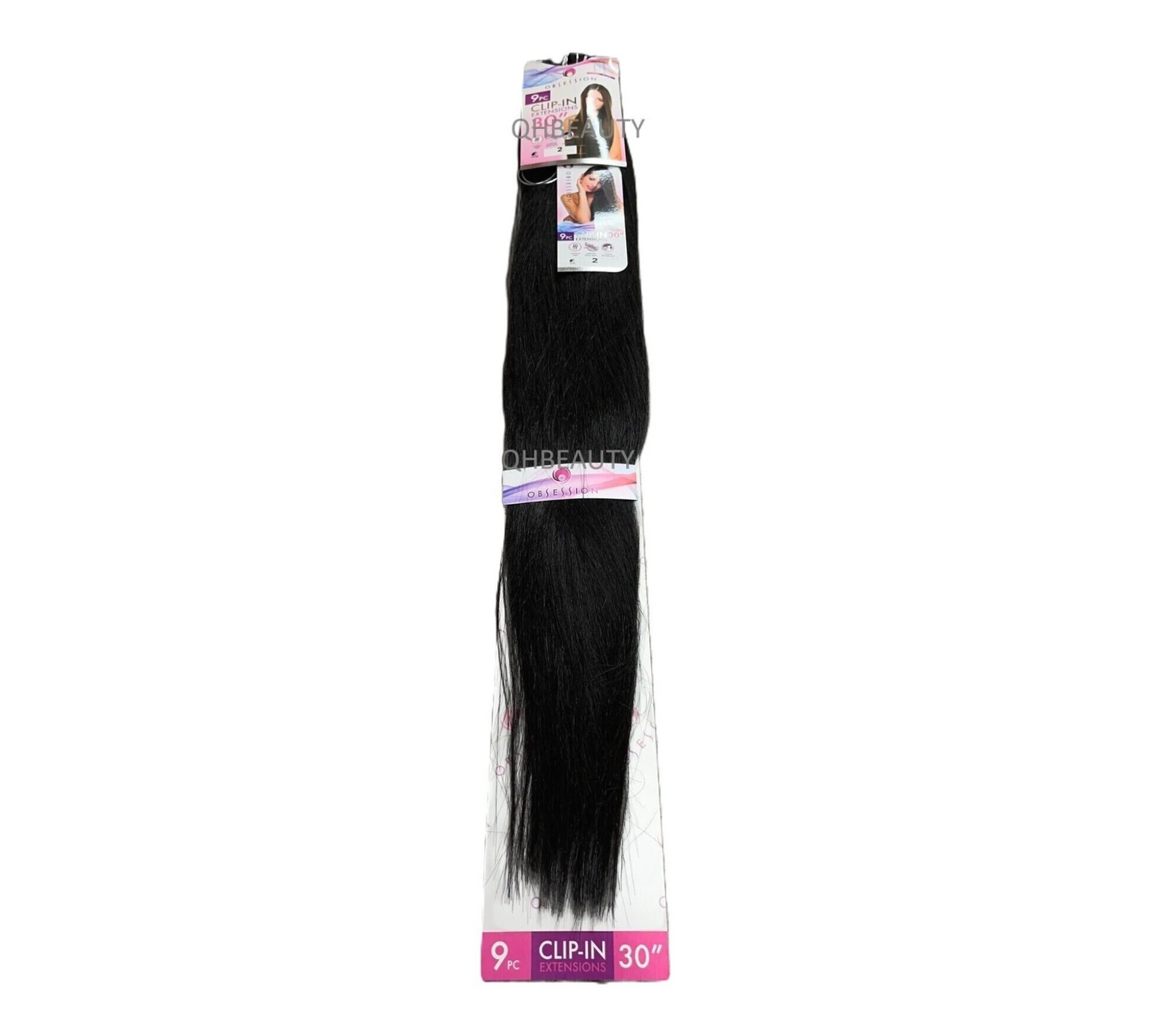 Obsession Tangle Free Long Yaky Straight 9 PC CLIP IN HAIR EXTENSIONS 30 INCHES