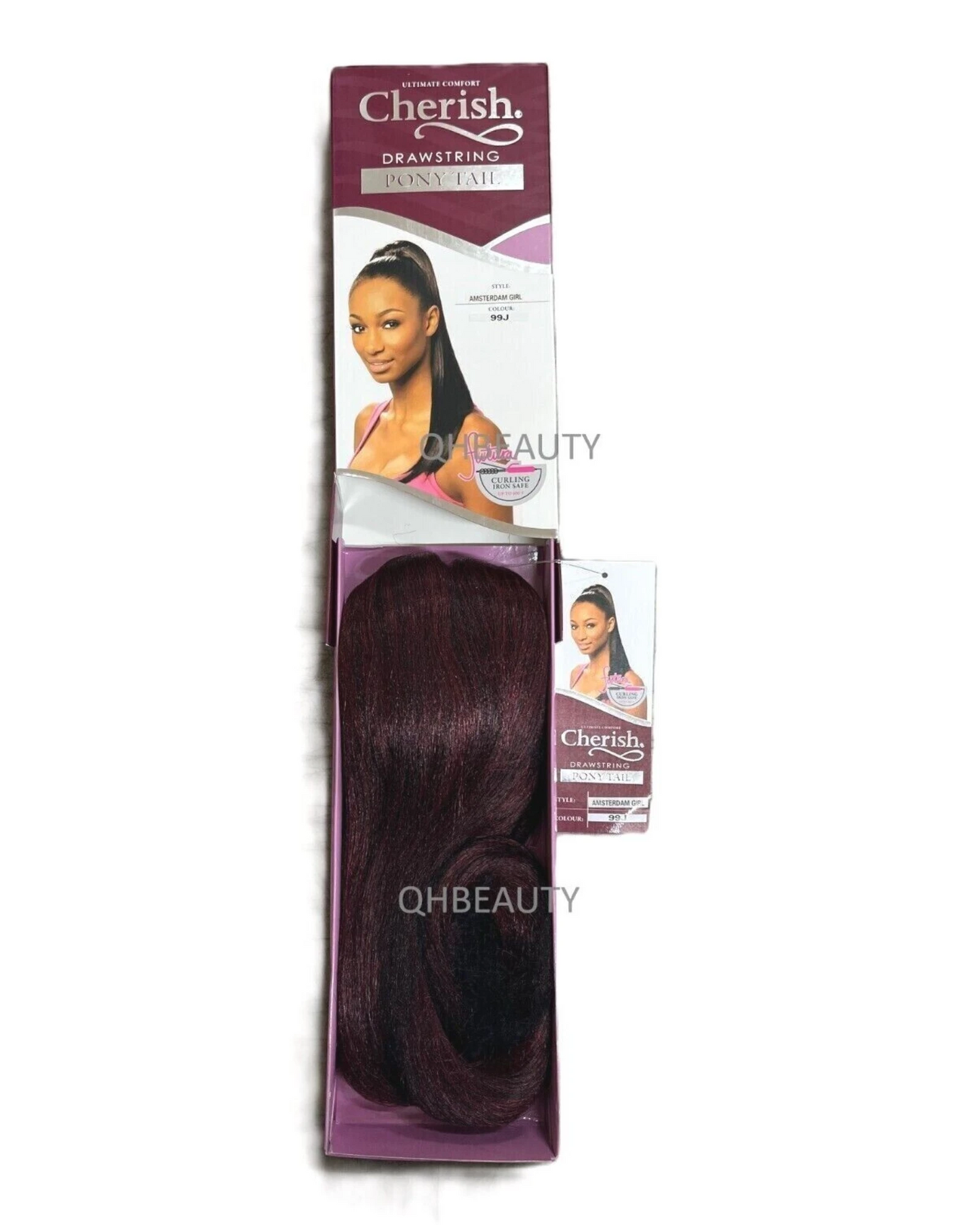 Cherish Synthetic Straight Drawstring Long Natural Ponytail - Amsterdam Girl