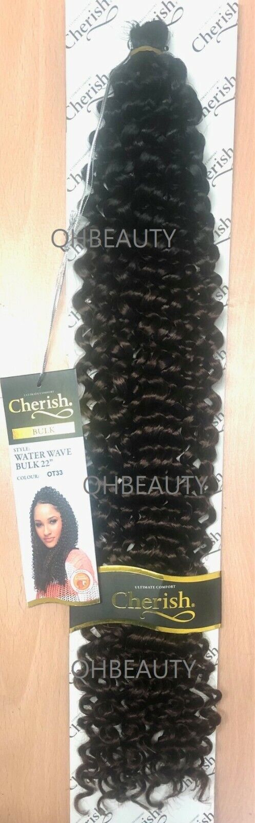 CHERISH SYNTHETIC BULK CROCHET BRAID TIGHT CURL HAIR EXTENSION - WATER WAVE 22"