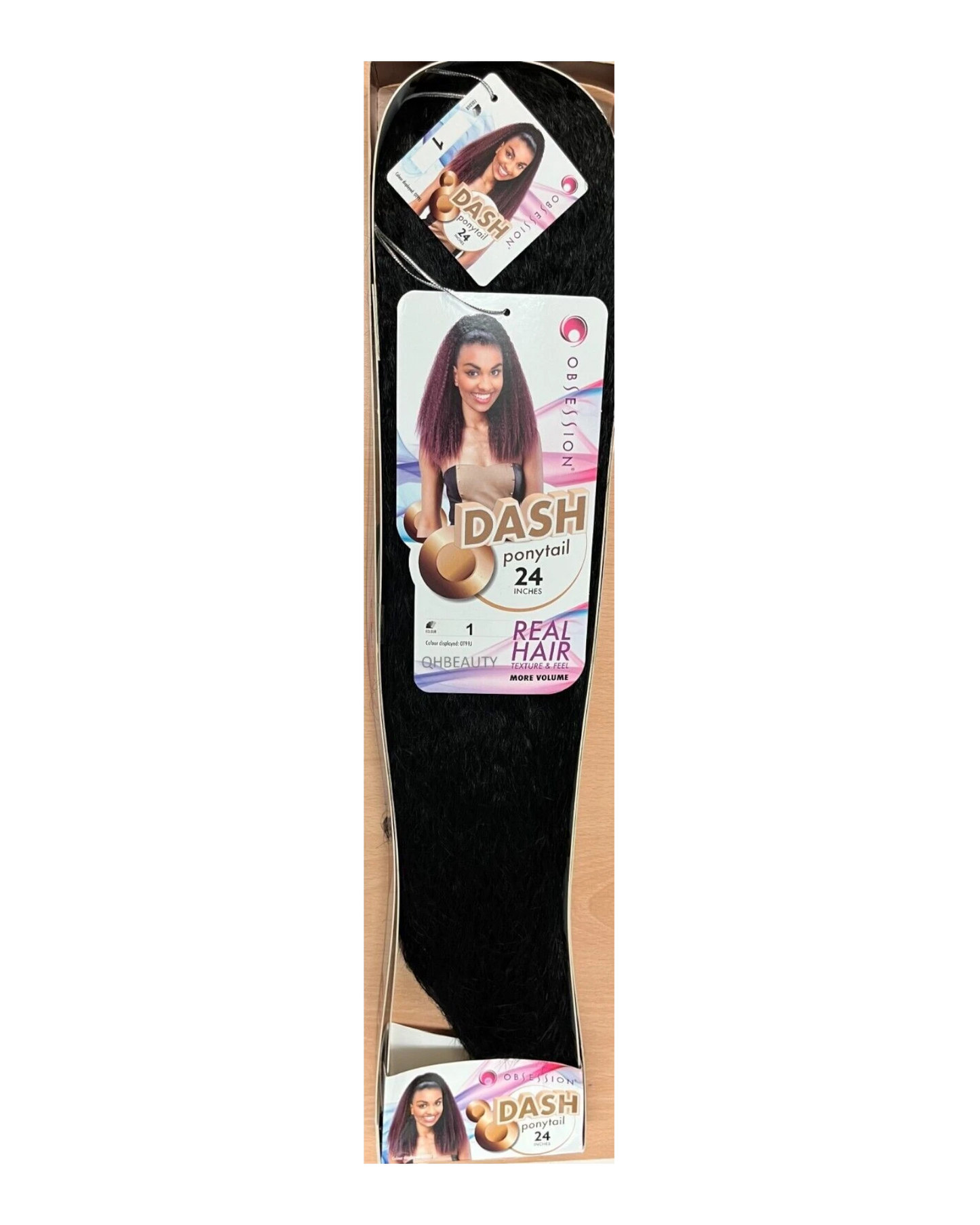 OBSESSION SYNTHETIC DRAWSTRING LONG CURLY WAVY  HAIR PONYTAIL - DASH 24"