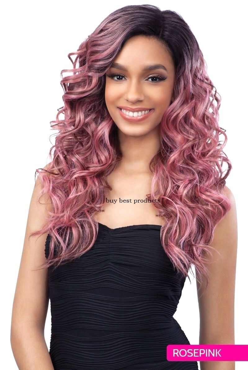 Freetress Equal Synthetic Premium Delux Lace Front Long Curly Hair Wig - TOBY